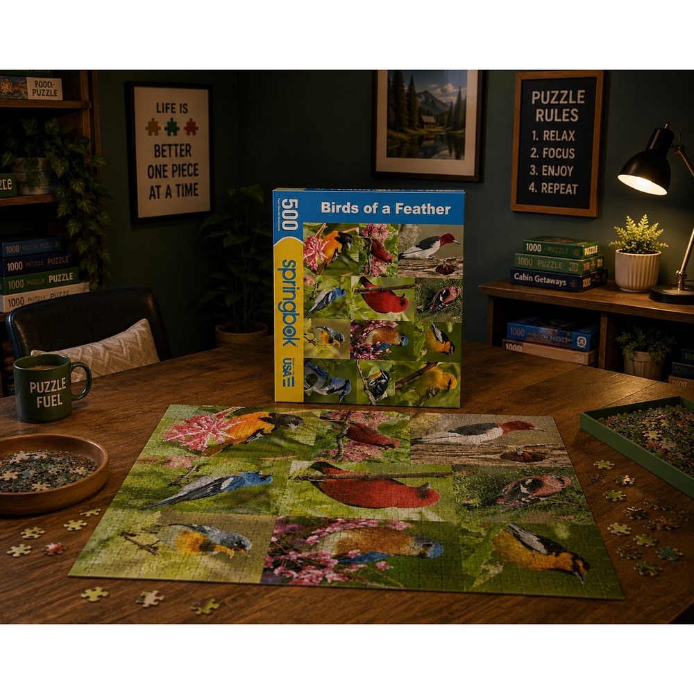 Springbok Birds Of A Feather 500 Pieces 18"‎ X 23.5" Complete